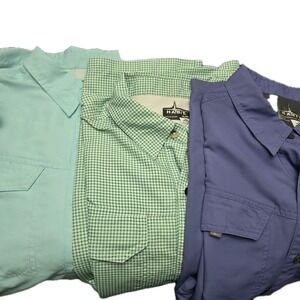 Set Of 3 Habit Fishing Shirt Mens XL Short Sleeve Vent 40+ Solar Factor Utility